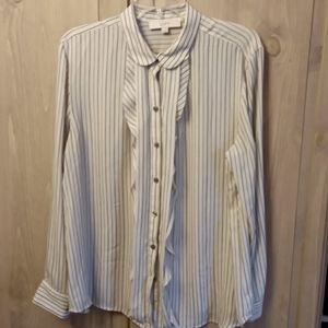 LOFT button down striped shirt